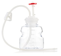 Foxx Life Sciences&nbsp;EZBiopure Titanium Round Media Bottle Assembly, MTO, 500mL, PETG Bottle for Aseptic Sampling and Sterile Storage, Single Use Technology with EZLabpure Tubing, Plug and GL45 VersaCap with Vent and Dip Tube, 10/CS, Sterile