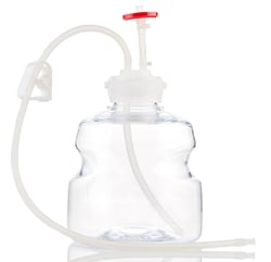 Foxx Life Sciences&nbsp;EZBiopure Titanium Round Media Bottle Assembly, MTO, 1L, PETG Bottle for Aseptic Sampling and Sterile Storage, Single Use Technology with Pureweld Tubing, Plug and GL45 VersaCap with Vent and Dip Tube, 10/CS, Sterile