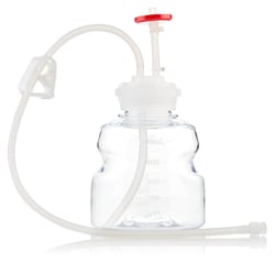 Foxx Life Sciences&nbsp;EZBiopure Titanium Round Media Bottle Assembly, MTO, 500mL, PETG Bottle for Aseptic Sampling and Sterile Storage, Single Use Technology with EZLabpure Tubing, Luer and GL45 VersaCap with Vent and Dip Tube, 10/CS, Sterile