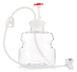 Foxx Life Sciences&nbsp;EZBiopure Titanium Round Media Bottle Assembly, MTO, 1L, PETG Bottle for Aseptic Sampling and Sterile Storage, Single Use Technology with Pureweld Tubing, CPC AseptiQuik S (AQS) and GL45 VersaCap with Vent and Dip Tube, 10/CS, Sterile