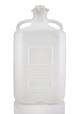 Foxx Life Sciences EZBio 115L (30 Gal) Carboy, HDPE, Wide Mouth 120mm VersaCap, 120L Max Capacity, Double Bagged, Single Use Space Saving Rectangular Carboy with Handles and Graduation Marks, Non Sterile, 1/EA