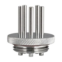Chemglass Life Sciences 5-Port Adapter, Vertical Ports, G3/4 Thread, 1/8