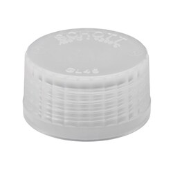 Chemglass Life Sciences Cap, GL-45, Clear, Solid, TpCh260 with PTFE-Coated Silicone Seal