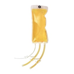 Chemglass Life Sciences 2D Bag, 1L, 3 Port, (1) 1/8