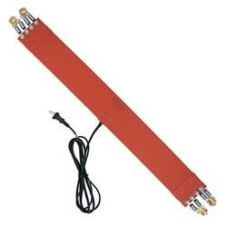 Chemglass Life Sciences Silicone Rubber Heater, 3” Wide x 24.18” Long for 238mm OD Vessels, Boot Latch Closure, 375 Watt, 110VAC, 6ft Cord with IEC Two Prong Plug