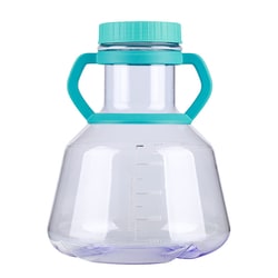 Chemglass Life Sciences&nbsp;Flask, Erlenmeyer, 5L, High Efficiency, Polycarbonate, Baffled Bottom, with Vent Filter Cap, Sterile