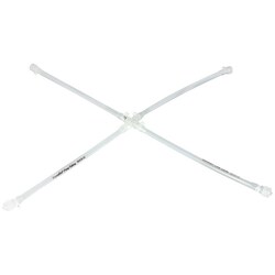 Chemglass Life Sciences&nbsp;Cross Connector with Male Luer Lock, L/S Platinum Cured Silicone Pump Tubing, 1/8
