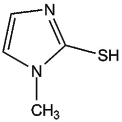 Apexbio Technology LLC&nbsp;Methimazole 60-56-0 10mM (in 1mL DMSO)