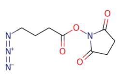 eMolecules​&nbsp;943858-70-6 | Azidobutyric acid NHS ester | Broadpharm | MFCD22573606 | 226.192 | C8H10N4O4 | 95.000 | [N-]=[N+]=NCCCC(=O)ON1C(=O)CCC1=O | 500mg | 779523831