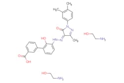 eMolecules​&nbsp;496775-62-3 | Eltrombopag Olamine | Target Molecule | MFCD22380664 | 564.643 | C29H36N6O6 | 0.000 | NCCO.NCCO.CC1=NN(C(=O)\C1=N/Nc1cccc(-c2cccc(c2)C(O)=O)c1O)c1ccc(C)c(C)c1 | 2mg | 711635113