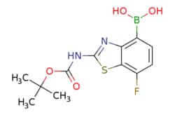 eMolecules​&nbsp;2415163-55-0 | [2-(tert-butoxycarbonylamino)-7-fluoro-1,3-benzothiazol-4-yl]boronic acid | Pharmablock312.120 | C12H14BFN2O4S | 97.000 | CC(C)(C)OC(=O)Nc1nc2c(ccc(F)c2s1)B(O)O | 250mg | 601587326