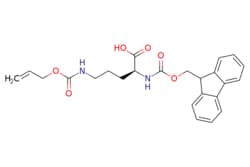 eMolecules​&nbsp;Synthonix  (S)-2-((((9H-Fluoren-9-yl)methoxy)carbonyl)amino)-5-(((allyloxy)carbonyl)amino)pentanoic acid  250mg  851171287  F91563  0 000  147290-11-7  MFCD00798637  438 480  C24H26N2O6