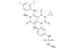 eMolecules​&nbsp;2666940-97-0 | Trametiglue | Ambeed666.470 | C25H24FIN6O5S | 98.000 | CNS(=O)(=O)Nc1cccc(c1)-n1c2c(C)c(=O)n(C)c(Nc3ccc(I)cc3F)c2c(=O)n(C2CC2)c1=O | 250mg | 881751769