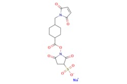 eMolecules​&nbsp;92921-24-9 | Sulfo-N-succinimidyl 4-(maleimidomethyl)cyclohexane-1-carboxylate sodium salt | Chem-Impex | MFCD00054978 | 436.370 | C16H17N2NaO9S | 96.000 | [Na+].[O-]S(=O)(=O)C1CC(=O)N(OC(=O)C2CCC(CN3C(=O)C=CC3=O)CC2)C1=O | 100mg | 272386940