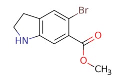 eMolecules​&nbsp;1788041-64-4 | methyl 5-bromo-2,3-dihydro-1h-indole-6-carboxylate | Pharmablock | MFCD28501554 | 256.099 | C10H10BrNO2 | 97.000 | COC(=O)c1cc2NCCc2cc1Br | 5g | 551104361