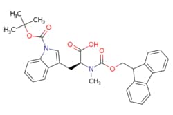 eMolecules​&nbsp;197632-75-0 | Fmoc-N-me-Trp(Boc)-OH | ChemScene | MFCD02094403 | 540.616 | C32H32N2O6 | 98.000 | CN([C@@H](Cc1cn(C(=O)OC(C)(C)C)c2ccccc12)C(O)=O)C(=O)OCC1c2ccccc2-c2ccccc12 | 5g | 572234232