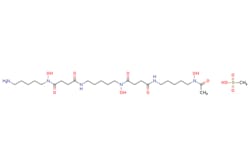 eMolecules​&nbsp;138-14-7 | Deferoxamine mesylate | Apollo Scientific US - Building Blocks | MFCD00058605 | 656.790 | C26H52N6O11S | 0.000 | CS(O)(=O)=O.CC(=O)N(O)CCCCCNC(=O)CCC(=O)N(O)CCCCCNC(=O)CCC(=O)N(O)CCCCCN | 1g | 495720518