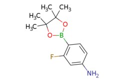 eMolecules​&nbsp;819057-45-9 | (4-AMINO-2-FLUOROPHENYL)BORONIC ACID PINACOL ESTER | AstaTech | MFCD09951877 | 237.080 | C12H17BFNO2 | 95.000 | CC1(C)OB(OC1(C)C)c1ccc(N)cc1F | 1g | 248473840