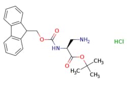 eMolecules​&nbsp;2098497-06-2 | tert-Butyl (S)-2-((((9H-fluoren-9-yl)methoxy)carbonyl)amino)-3-aminopropanoate hydrochloride | ChemScene | MFCD21363165 | 418.920 | C22H27ClN2O4 | 98.000 | Cl.CC(C)(C)OC(=O)[C@H](CN)NC(=O)OCC1c2ccccc2-c2ccccc12 | 1g | 632309693