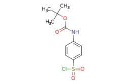 eMolecules​&nbsp;269747-25-3 | tert-Butyl (4-(chlorosulfonyl)phenyl)carbamate | Ambeed | MFCD10697736 | 291.750 | C11H14ClNO4S | 98.000 | CC(C)(C)OC(=O)Nc1ccc(cc1)S(Cl)(=O)=O | 5g | 491605080