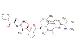 eMolecules​&nbsp;474645-27-7 | Monomethyl Auristatin E | Accela ChemBio (ASD) | MFCD22124498 | 717.993 | C39H67N5O7 | 95.000 | CC[C@H](C)[C@@H]([C@@H](CC(=O)N1CCC[C@H]1[C@H](OC)[C@@H](C)C(=O)N[C@H](C)[C@@H](O)c1ccccc1)OC)N(C)C(=O)[C@@H](NC(=O)[C@@H](NC)C(C)C)C(C)C | 0.25g | 489805601