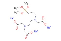 eMolecules​&nbsp;128850-89-5 | N-[(3-Trimethoxysilyl)propyl]ethylenediamine triacetic acid trisodium salt (40% solution in water) | Oakwood Chemicals | MFCD00054460 | 462.413 | C14H25N2Na3O9Si | 0.000 | [Na+].[Na+].[Na+].CO[Si](CCCN(CCN(CC([O-])=O)CC([O-])=O)CC([O-])=O)(OC)OC | 25g | 480171151