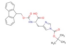 eMolecules​&nbsp;81379-52-4 | Fmoc-His(Boc)-OH | ChemScene | MFCD00151928 | 477.517 | C26H27N3O6 | 95.000 | CC(C)(C)OC(=O)n1cnc(C[C@H](NC(=O)OCC2c3ccccc3-c3ccccc23)C(O)=O)c1 | 10g | 536796699