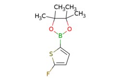 eMolecules​&nbsp;1253586-81-0 | 2-(5-FLUORO-THIOPHEN-2-YL)-4,4,5,5-TETRAMETHYL-1,3,2-DIOXABOROLANE | AstaTech | MFCD18262442 | 228.090 | C10H14BFO2S | 95.000 | CC1(C)OB(OC1(C)C)c1ccc(F)s1 | 0.25g | 449765146