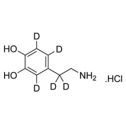 Cambridge Isotope Laboratories&nbsp;Dopamine HCl (2-(3 4-dihydroxyphenyl)- ethylamine HCl) (ring-D3  95%  2 2-D2  95%) CP 95% 0 05 g