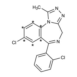 Cambridge Isotope Laboratories&nbsp;Triazolam (ring-[A]-13C6  98%) 50 ug/mL in methanol  CP 95% 1 mL