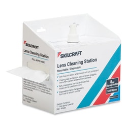 Enterprise Technology Solutions&nbsp;654000NIB0080 SKILCRAFT Lens Cleaning Station, 8 oz Pump Bottle; 560 Wipes/Box, 4 Boxes/Carton