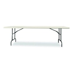 Enterprise Technology Solutions&nbsp;7105017241198, SKILCRAFT Rectangular Folding Table, 96w x 30d x 29h, Platinum Gray Top, Gray Base/Legs