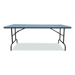 Enterprise Technology Solutions&nbsp;7105017246313, SKILCRAFT Rectangular Folding Table, 60w x 30d x 29h, Charcoal Gray Top, Gray Base/Legs