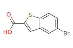 eMolecules​&nbsp;5-Bromobenzothiophene-2-carboxylic Acid | Accela ChemBio (ASD)MFCD01929338 | 257.100 | C9H5BrO2S | 97.000 | OC(=O)c1cc2cc(Br)ccc2s1 | 10g | 633414076