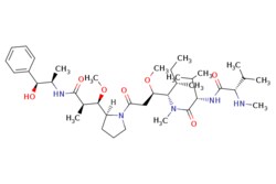 eMolecules​&nbsp;474645-27-7 | MMAE | Broadpharm | MFCD22124498 | 717.993 | C39H67N5O7 | 96.000 | CC[C@H](C)[C@@H]([C@@H](CC(=O)N1CCC[C@H]1[C@H](OC)[C@@H](C)C(=O)N[C@H](C)[C@@H](O)c1ccccc1)OC)N(C)C(=O)[C@@H](NC(=O)[C@@H](NC)C(C)C)C(C)C | 250mg | 340377148