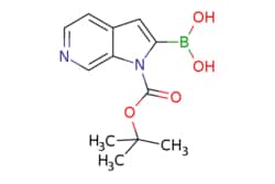 eMolecules​&nbsp;1373273-48-3 | 1-Boc-1H-pyrrolo[2,3-c]pyridin-2-ylboronic acid | J&W PharmLab LLC262.070 | C12H15BN2O4 | 96.000 | CC(C)(C)OC(=O)n1c(cc2ccncc12)B(O)O | 250mg | 794067006