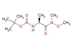 eMolecules​&nbsp;87694-49-3 | (S)-tert-Butyl (1-(methoxy(methyl)amino)-1-oxopropan-2-yl)carbamate | Oakwood Chemical | MFCD00151859 | 232.280 | C10H20N2O4 | 95.000 | CON(C)C(=O)[C@H](C)NC(=O)OC(C)(C)C | 250mg | 704988035