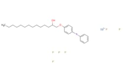 eMolecules​&nbsp;139301-16-9 | (4-((2-Hydroxytetradecyl)oxy)phenyl)(phenyl)iodonium hexafluoroantimonate | Ambeed745.243 | C26H38F6IO2Sb | 97.000 | [F-].[F-].[F-].[F-].[F-].[F-].[Sb+5].CCCCCCCCCCCCC(O)COc1ccc([I+]c2ccccc2)cc1 | 250mg | 525112883