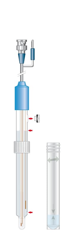 Hach Company&nbsp;Hach Sension+ pH Combination Electrode 5012T with A.T.C., Glass Body, 1 m Cable