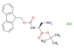 eMolecules​&nbsp;2098497-06-2 | tert-Butyl (S)-2-((((9H-fluoren-9-yl)methoxy)carbonyl)amino)-3-aminopropanoate hydrochloride | ChemScene | MFCD21363165 | 418.920 | C22H27ClN2O4 | 98.000 | Cl.CC(C)(C)OC(=O)[C@H](CN)NC(=O)OCC1c2ccccc2-c2ccccc12 | 5g | 801480598