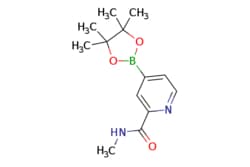 eMolecules​&nbsp;1313738-91-8 | N-methyl-4-(4,4,5,5-tetramethyl-1,3,2-dioxaborolan-2-yl)picolinamide | Pharmablock - Stock | MFCD11878164 | 262.120 | C13H19BN2O3 | 97.000 | CNC(=O)c1cc(ccn1)B1OC(C)(C)C(C)(C)O1 | 1g | 537783767