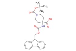 eMolecules​&nbsp;183673-66-7 | 1-Boc-piperidine-4-Fmoc-amino-4-carboxylic acid | Chem-Impex | MFCD01318741 | 466.534 | C26H30N2O6 | 98.000 | CC(C)(C)OC(=O)N1CCC(CC1)(NC(=O)OCC1c2ccccc2-c2ccccc12)C(O)=O | 1g | 112451173