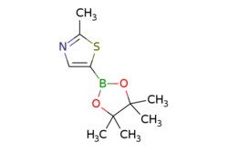 eMolecules​&nbsp;1218791-01-5 | 2-methyl-5-(4,4,5,5-tetramethyl-1,3,2-dioxaborolan-2-yl)-1,3-thiazole | Pharmablock | MFCD10697442 | 225.110 | C10H16BNO2S | 97.000 | Cc1ncc(s1)B1OC(C)(C)C(C)(C)O1 | 1g | 662700357