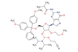 eMolecules​&nbsp;251647-55-9 | DMT-2'O-MOE-rG(ib) Phosphoramidite | Ambeed | MFCD30475597 | 914.010 | C47H60N7O10P | 98.000 | COCCO[C@@H]1[C@H](OP(OCCC#N)N(C(C)C)C(C)C)[C@@H](COC(c2ccccc2)(c2ccc(OC)cc2)c2ccc(OC)cc2)O[C@H]1n1cnc2c1nc(NC(=O)C(C)C)[nH]c2=O | 1g | 714084951