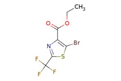 eMolecules​&nbsp;1639974-42-7 | ETHYL 5-BROMO-2-(TRIFLUOROMETHYL)THIAZOLE-4-CARBOXYLATE | AstaTech | MFCD29058636 | 304.080 | C7H5BrF3NO2S | 95.000 | CCOC(=O)c1nc(sc1Br)C(F)(F)F | 5g | 449733103