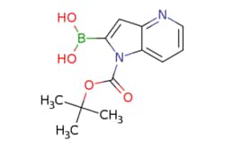 eMolecules​&nbsp;1373273-46-1 | {1-[(tert-Butoxy)carbonyl]pyrrolo[3,2-b]pyridin-2-yl}boronic acid | Ambeed | MFCD30182376 | 262.070 | C12H15BN2O4 | 95.000 | CC(C)(C)OC(=O)n1c(cc2ncccc12)B(O)O | 1g | 573002113