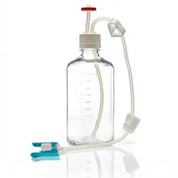 Foxx Life Sciences&nbsp;EZCellGene Single Use (SUT) Media Bottle Assembly, 1L, PC, 38-430 VersaCap with Over molded Platinum Cured Silicone Small Bore Tubing 1/16