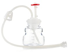 Foxx Life Sciences&nbsp;EZCellGene TR Single Use (SUT) Media Bottle Assembly, 250mL, PETG, GL45 wide mouth VersaCap with Overmolded Platinum Cured Silicone Small Bore Tubing 1/16
