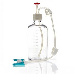 Foxx Life Sciences&nbsp;EZCellGene Single Use (SUT) Media Bottle Assembly, 1L, PETG, 38-430 VersaCap with Overmolded Platinum Cured Silicone Small Bore Tubing 1/16