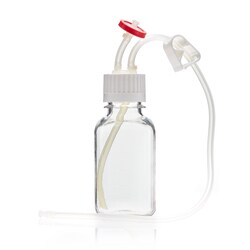 Foxx Life Sciences&nbsp;EZCellGene Single Use (SUT) Media Bottle Assembly, 250mL, PETG, 38-430 VersaCap with Overmolded Platinum Cured Silicone Small Bore Tubing 1/16